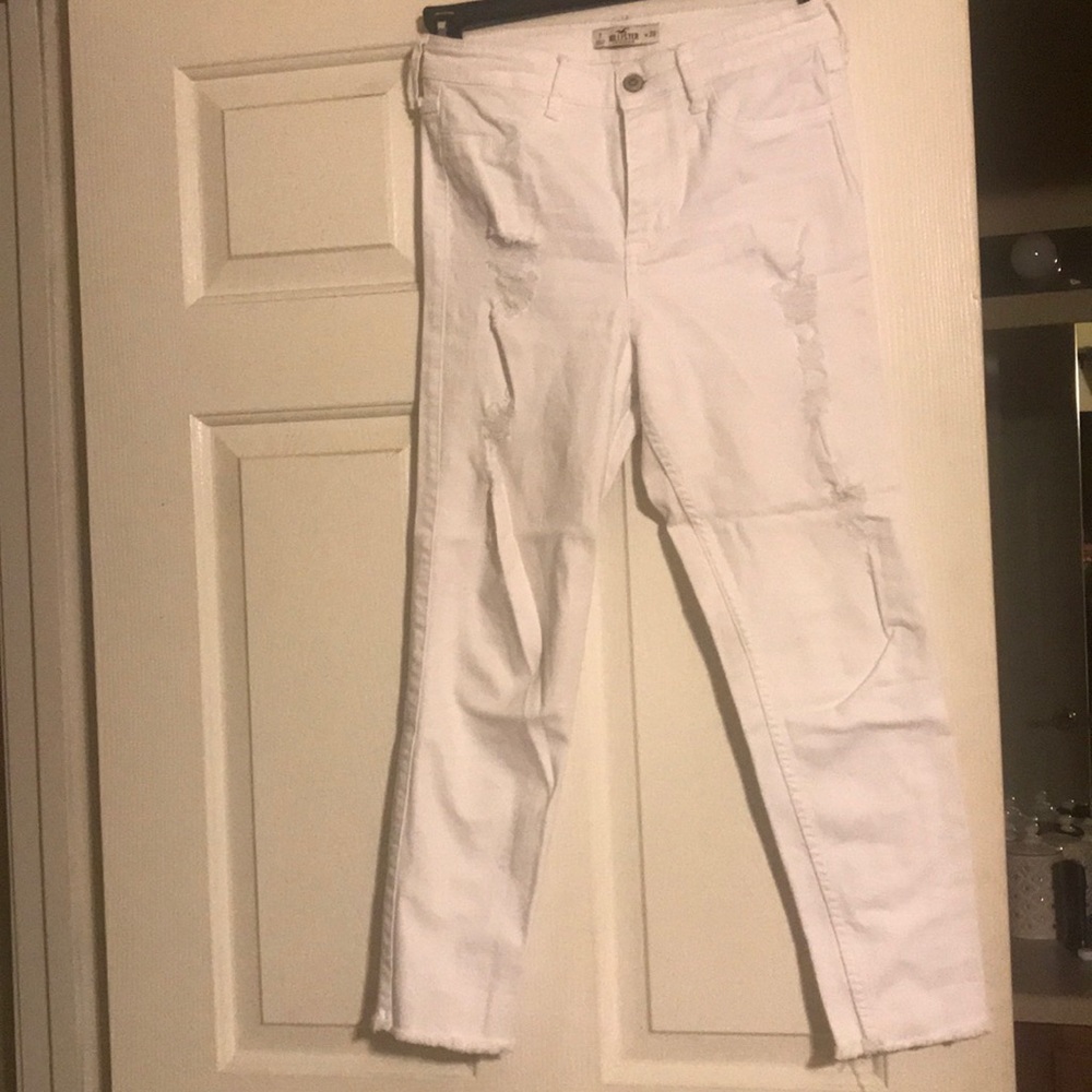 White holy skinny jeans